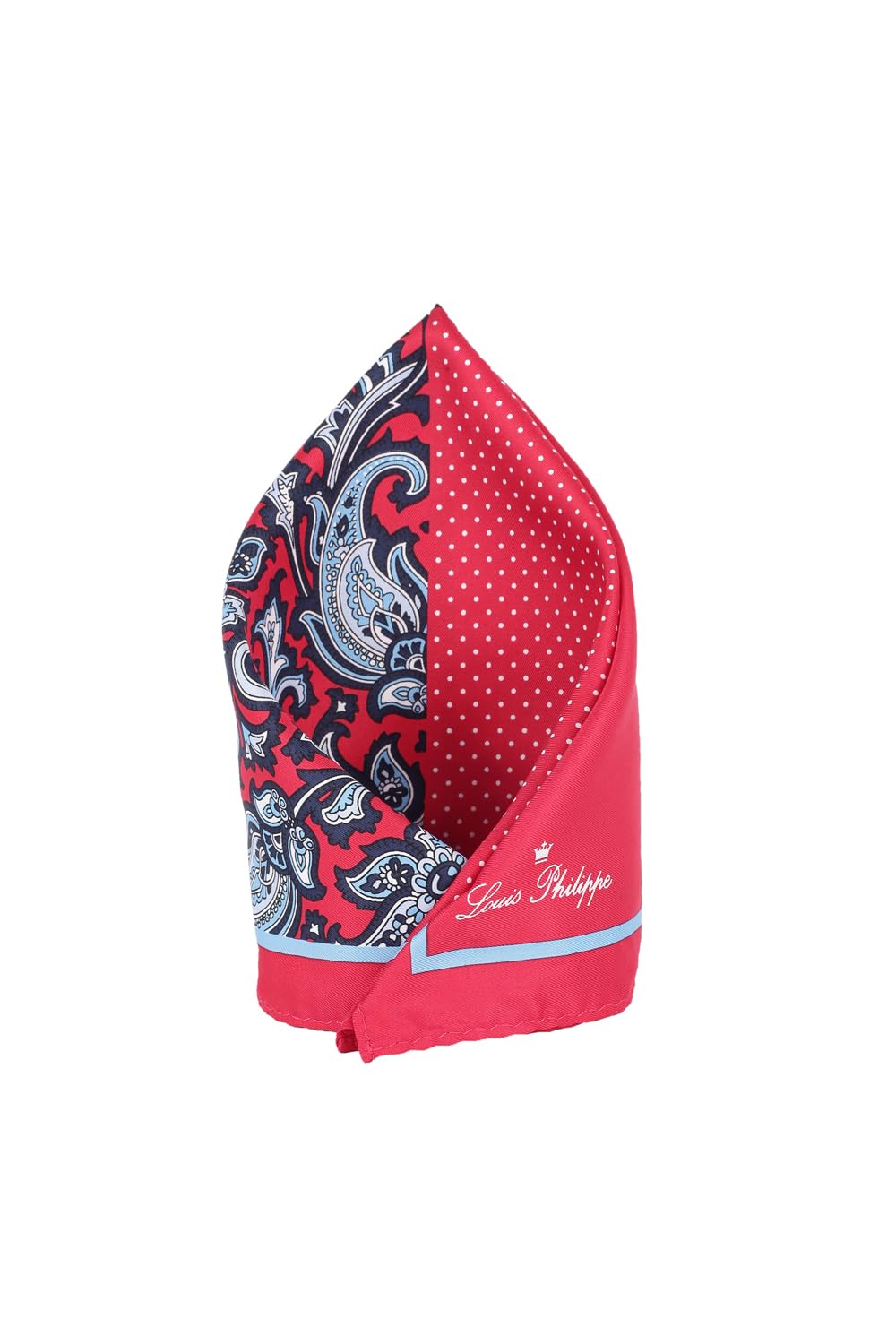 louis philippe Polyester Blend Men's Red Print Party Formal Pocket Square, Free Size-picture-38