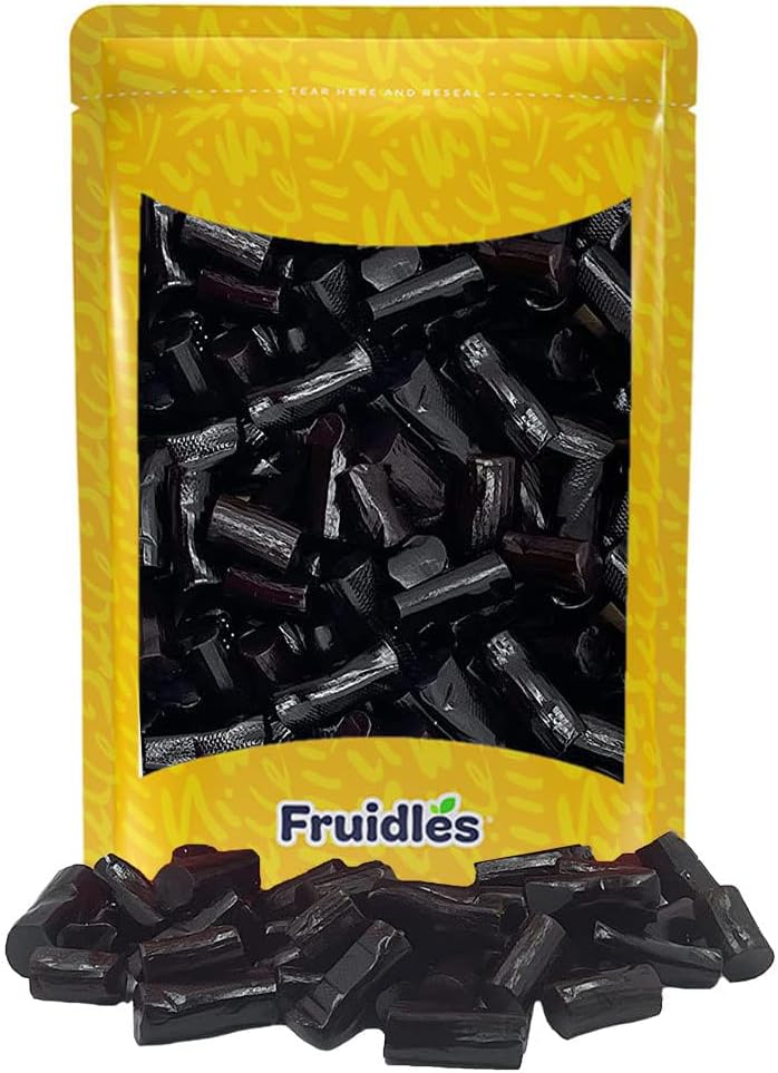 Fruidles Sugar Free Black Licorice, Soft Licorice Candy for Parties, Birthdays, Events, and Much More (8 oz)