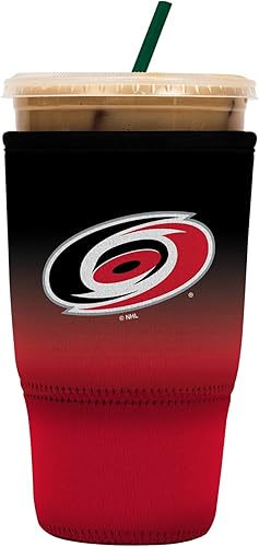 Miniatura 1 de Sok It Java Sok NHL - Funda de neopreno aislada para taza de café helado y soda fría (Carolina Hurricanes, grande 30-32 onzas)