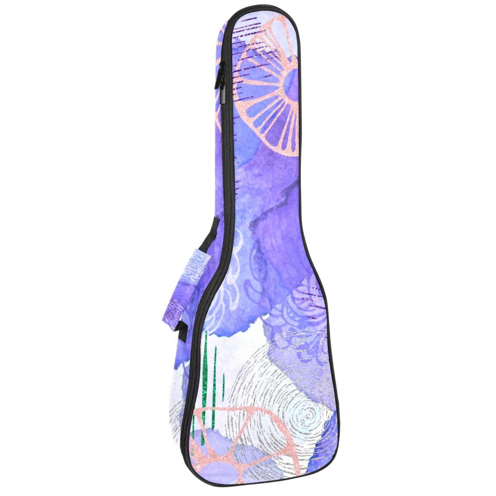 Housse ukulélé de qualité supérieure imperméable motif floral violet