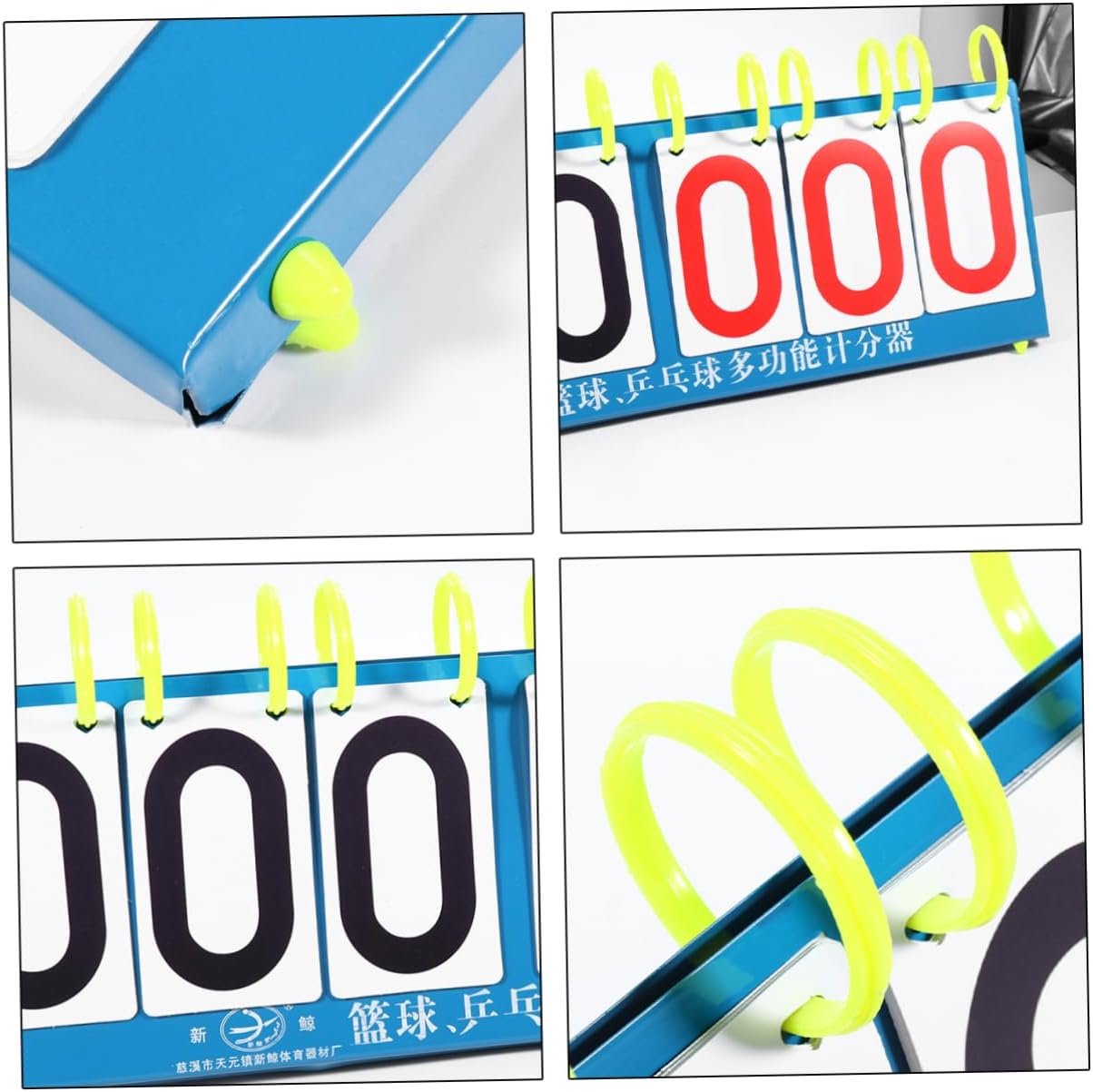 Kisangel Multifunctional Basketball Scoreboard 6 Display Scoring Iron Plate for Table Tennis and Basketball Games Portable Scoreboard for Indoor Use