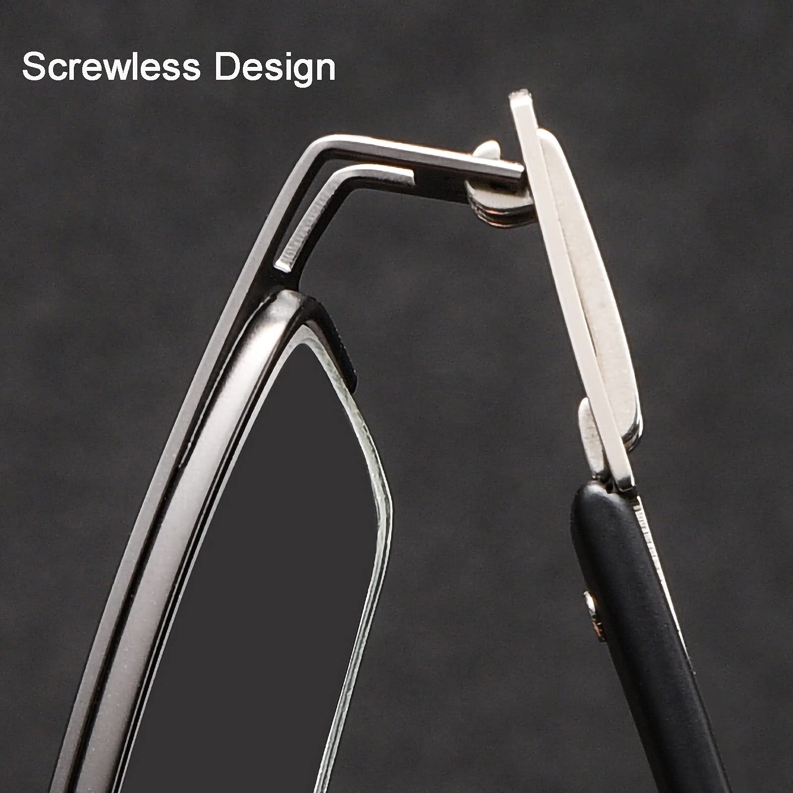 Progressive multifokale Lesebrille für Herren mit Halbrahmen, photochrome Übergangssonnenbrille, UV400, intelligente Farbwechsel-Lesebrille, Schwarz, +2,50 (Schwarz 1,5)