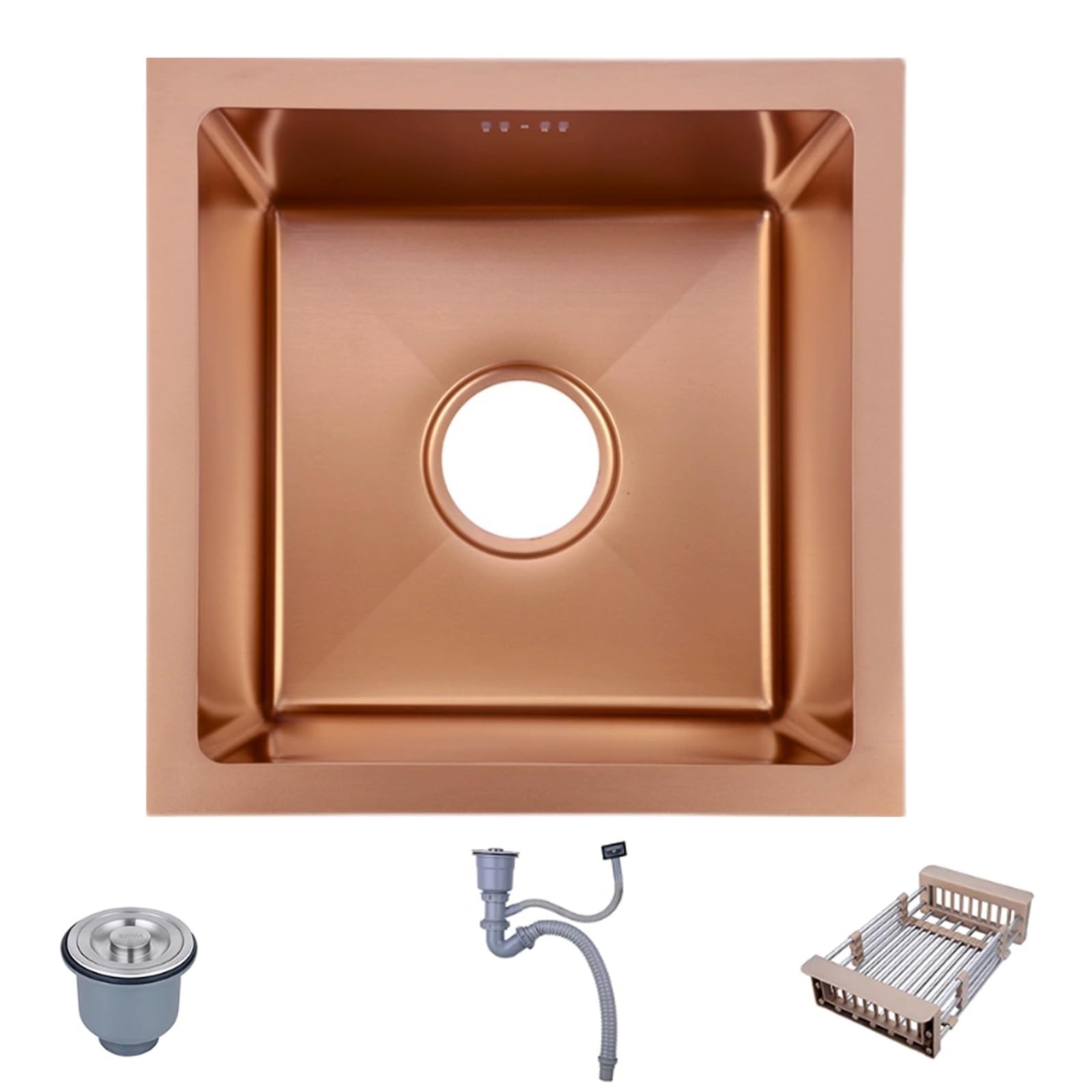 WIQUYBML Stainless Steel Single Bowl Sink with Siphon, Drain Basket Over-Counter Under-Counter Kitchen Apartment Hotel Bar Easy to Clean(78 * 43 21cm)