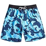 LYRIKER Badehose Herren Badeshorts Männer Schwimmhose, Sommer Sport Shorts, Camo L