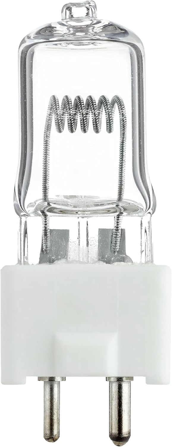 Sunlite DYS/DYV/BHC G7 Bi-Pin CC-6 Clear Light Bulb, 600 Watts, 120 Volts, 5 Amps, 17000 Lumens, 2-Pin GZ9.5 Base, 99 CRI, 3200K Warm White, 1 Pack