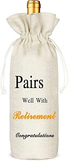 Retirement Wine Bag Retirement Gifts for Women/Men, Pairs Welll with Retirement, Retirement Gift Idea Wine Bag, Happy Retirement Party Decorations