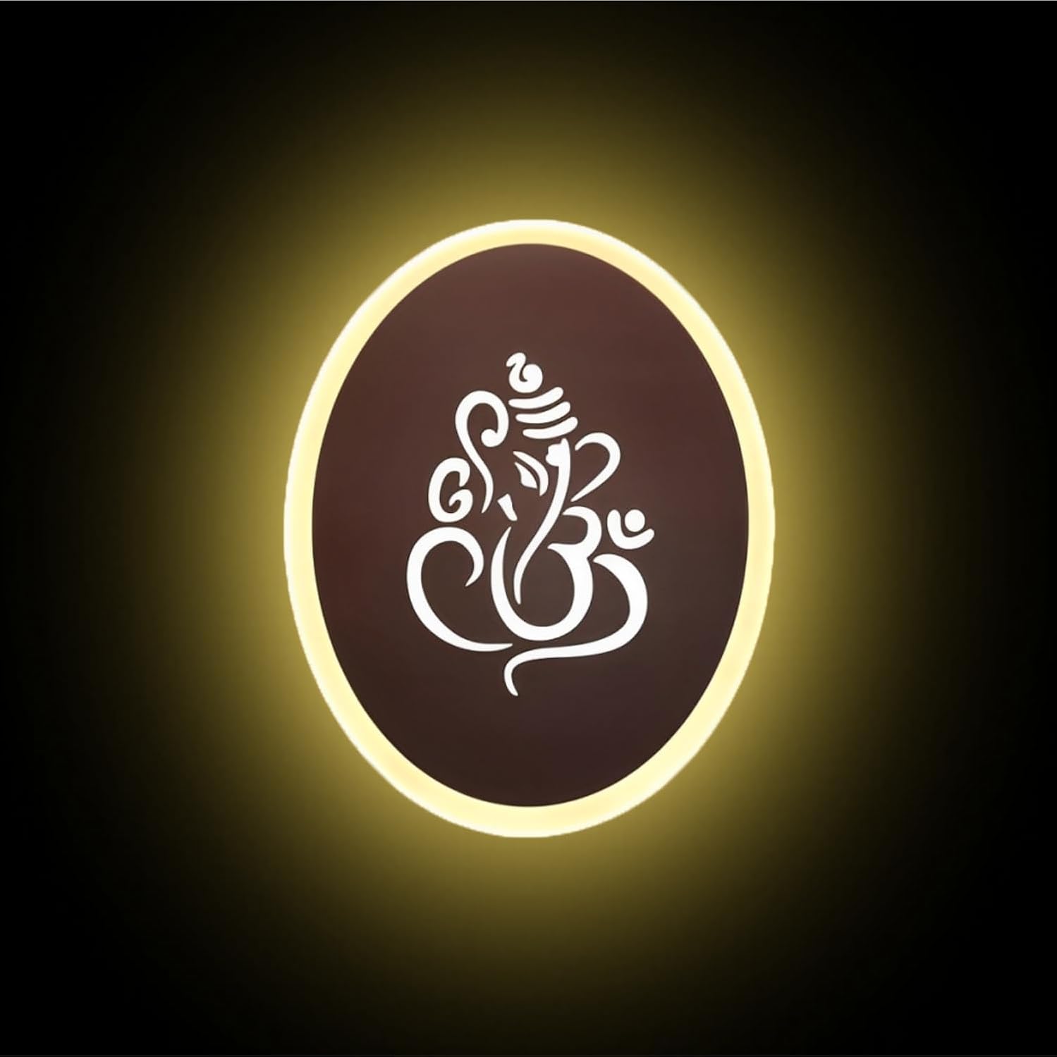 Sunmori Frosted Acrylic Ganpati LED Wall Light - Rose Gold