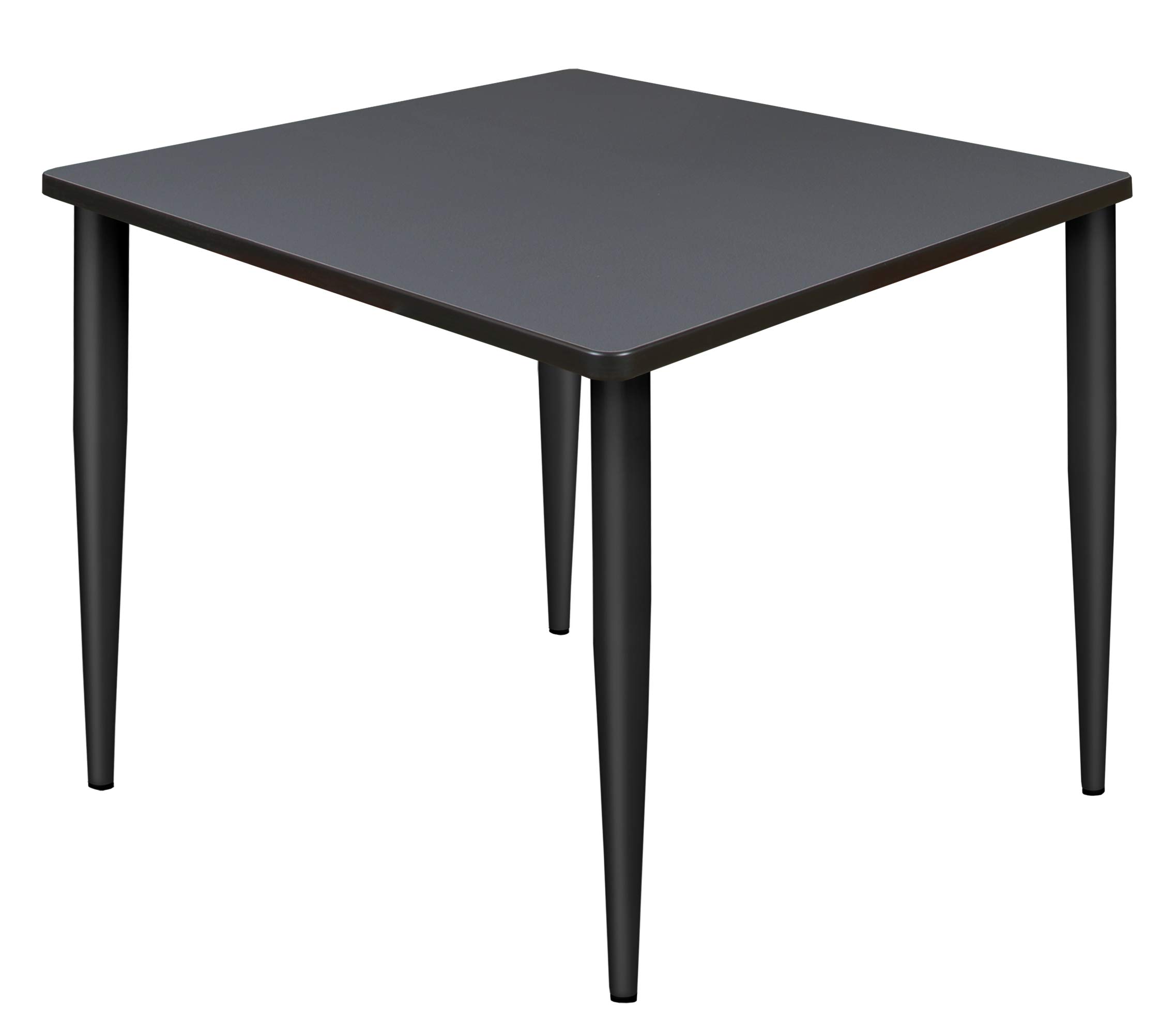 Regency Kahlo Tapered Breakroom Table, 42", Grey/Black