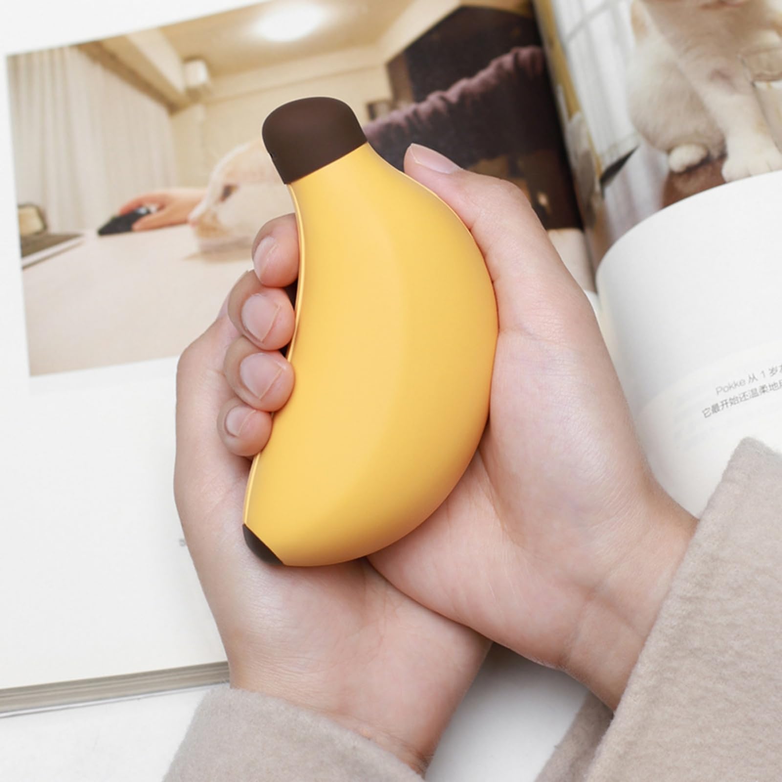 Mateju Scaldamani Elettrico Portatile Powerbank 4800mah, Scaldamani Elettrico Tascabile Ricaricabile USB Sottile con 3 Livelli di Calore Riutilizzabili per Donna Uomo
