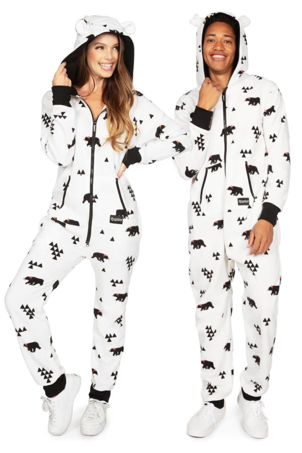 tipsy elves Men's Beary Christmas Jumpsuit - Comfy Cozy Holiday Onesie-picture-21