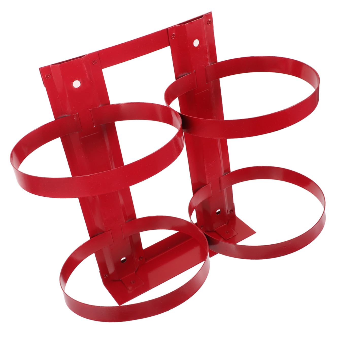 Didiseaon Supporto per Estintore da 5kg in Ferro Rosso Struttura Sicura e Design Ragionevole, Staffa Doppia per Montaggio a Parete in Casa o Ufficio
