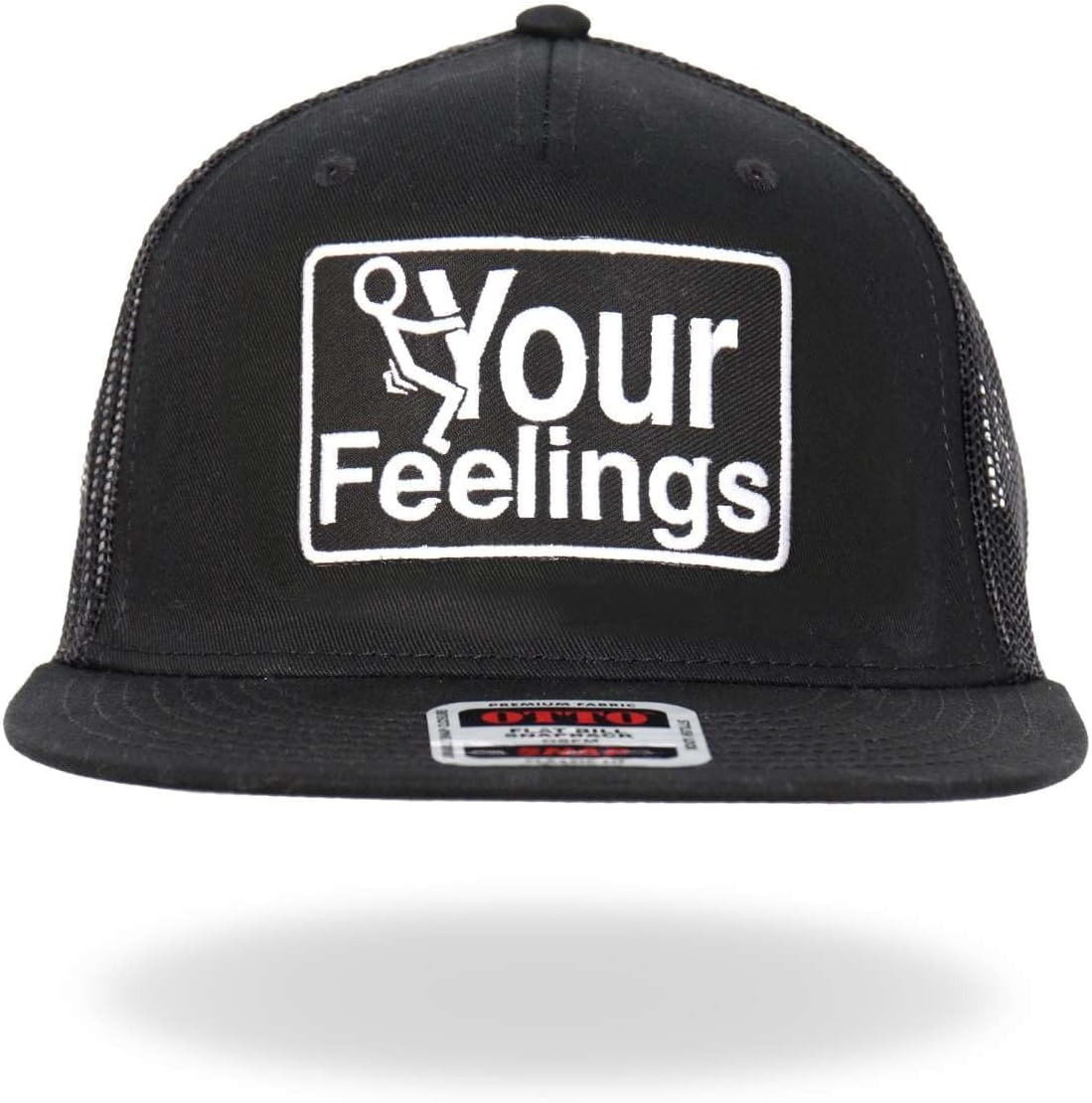 Milwaukee Leather Adjustable Snap Curved Trucker Baseball Cap with Embroidery Pacth On Front MPAHXX