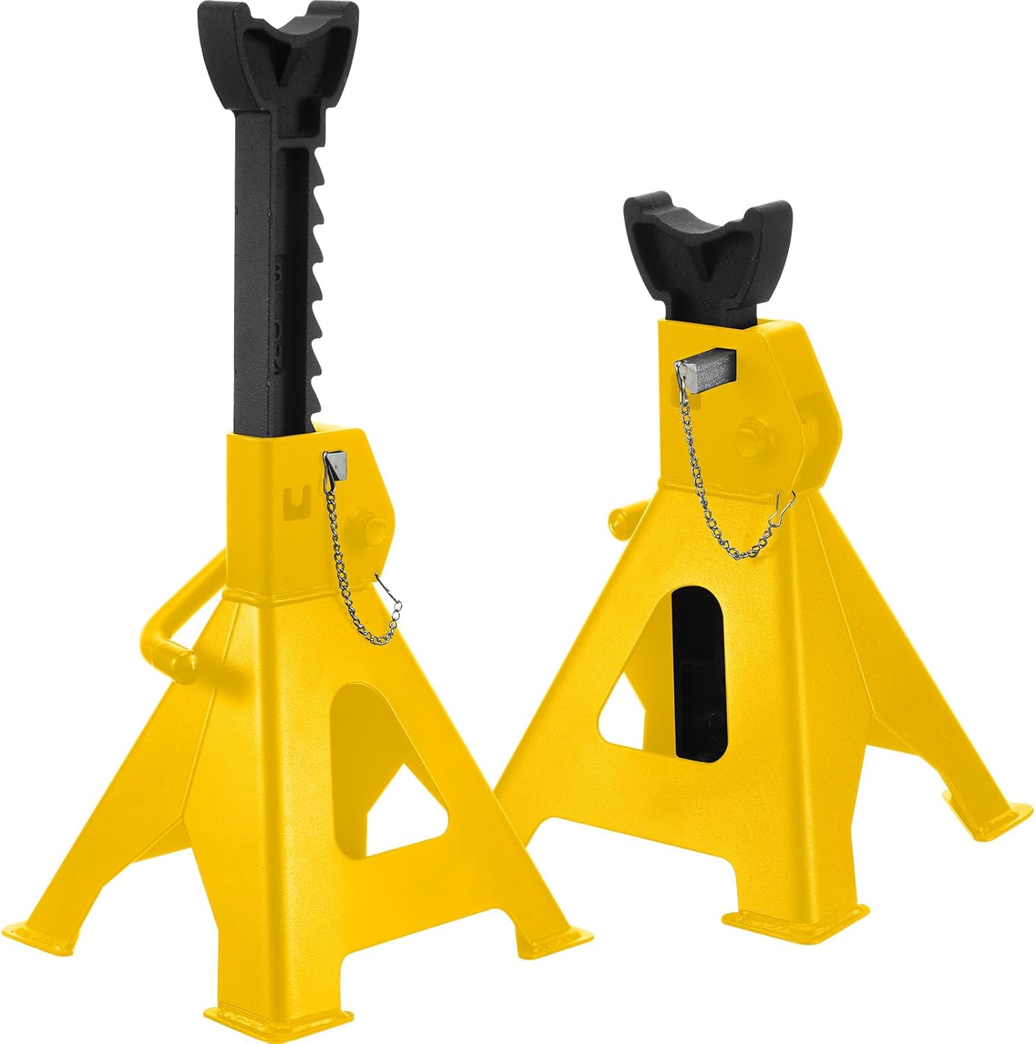 Gisafai 1 Pair 3 Ton 6600 Lbs Heavy Duty Jack Stands Adjustable Ratchet Car Lifting