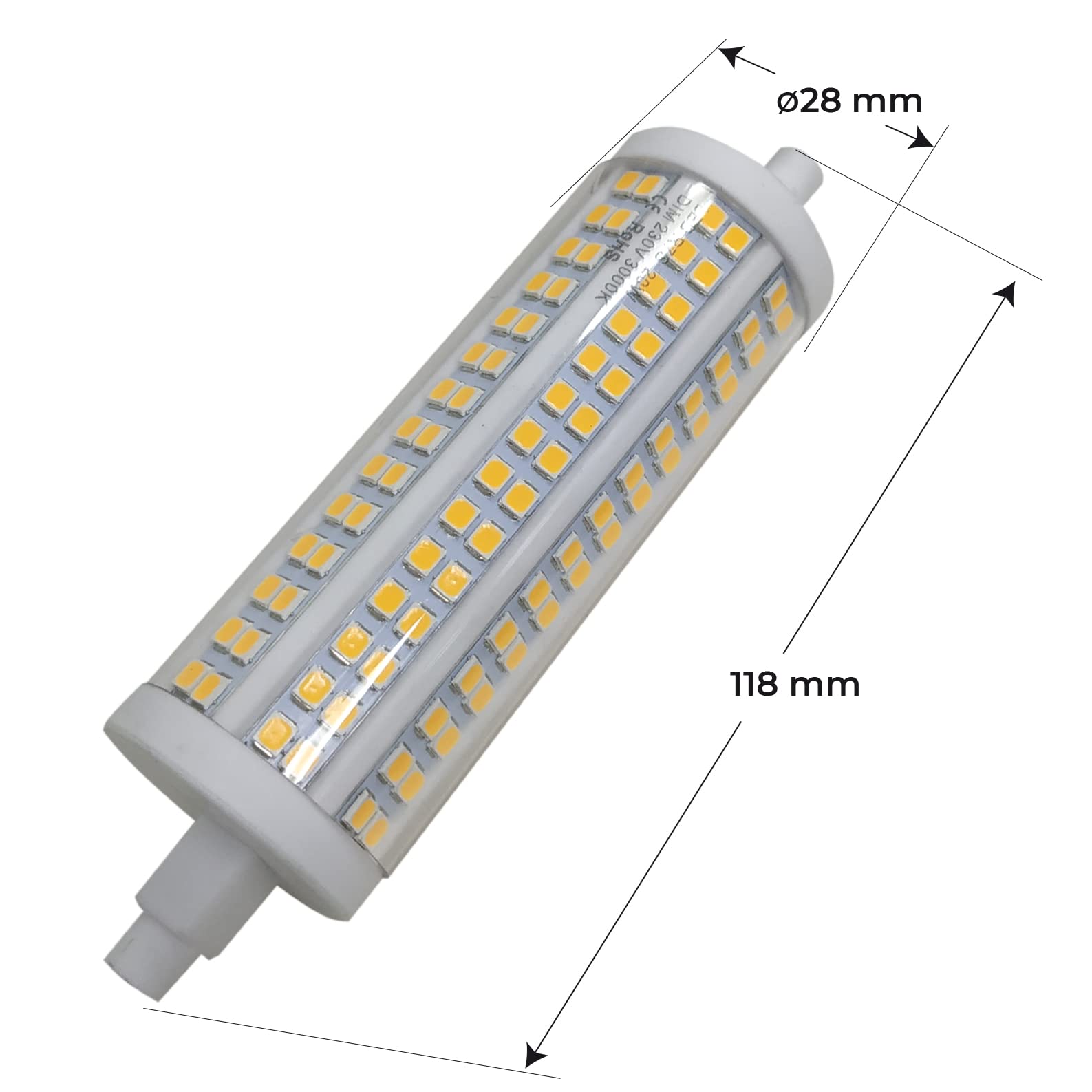 LED ATOMANT 5x Bombilla LED R7S 20W 118mm Regulable Color Luz Fria 2000lm