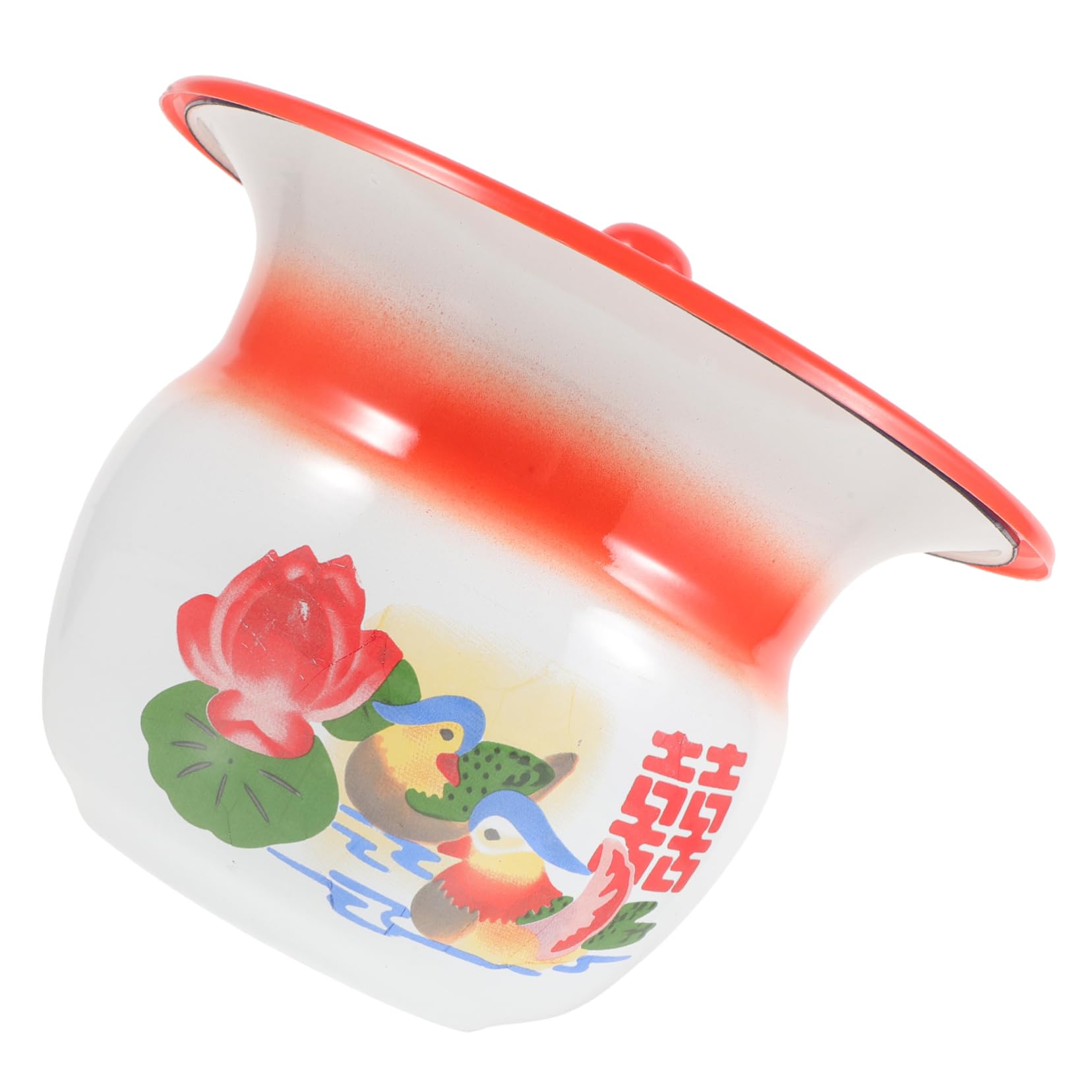 Pot de chambre portable pour garçon et filles FRCOLOR en métal rouge