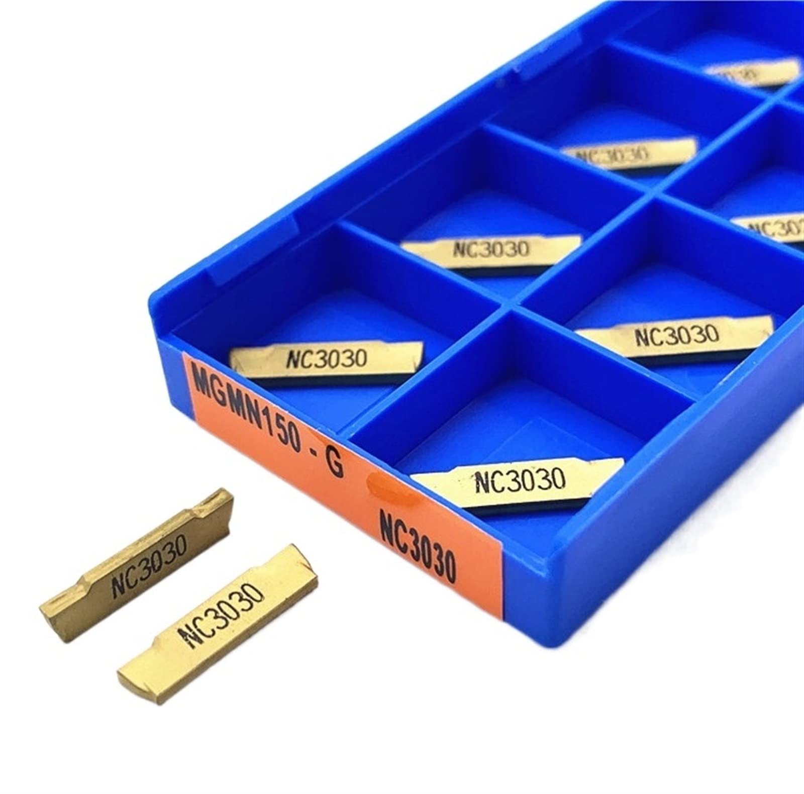 AALLYN Indexable Carbide Lathe Tool 10PCS MGMN150 G PC9030 NC3020 NC3030 Grooving Carbide Lathe Cutter Turning (Size : MGMN150-G NC3030)