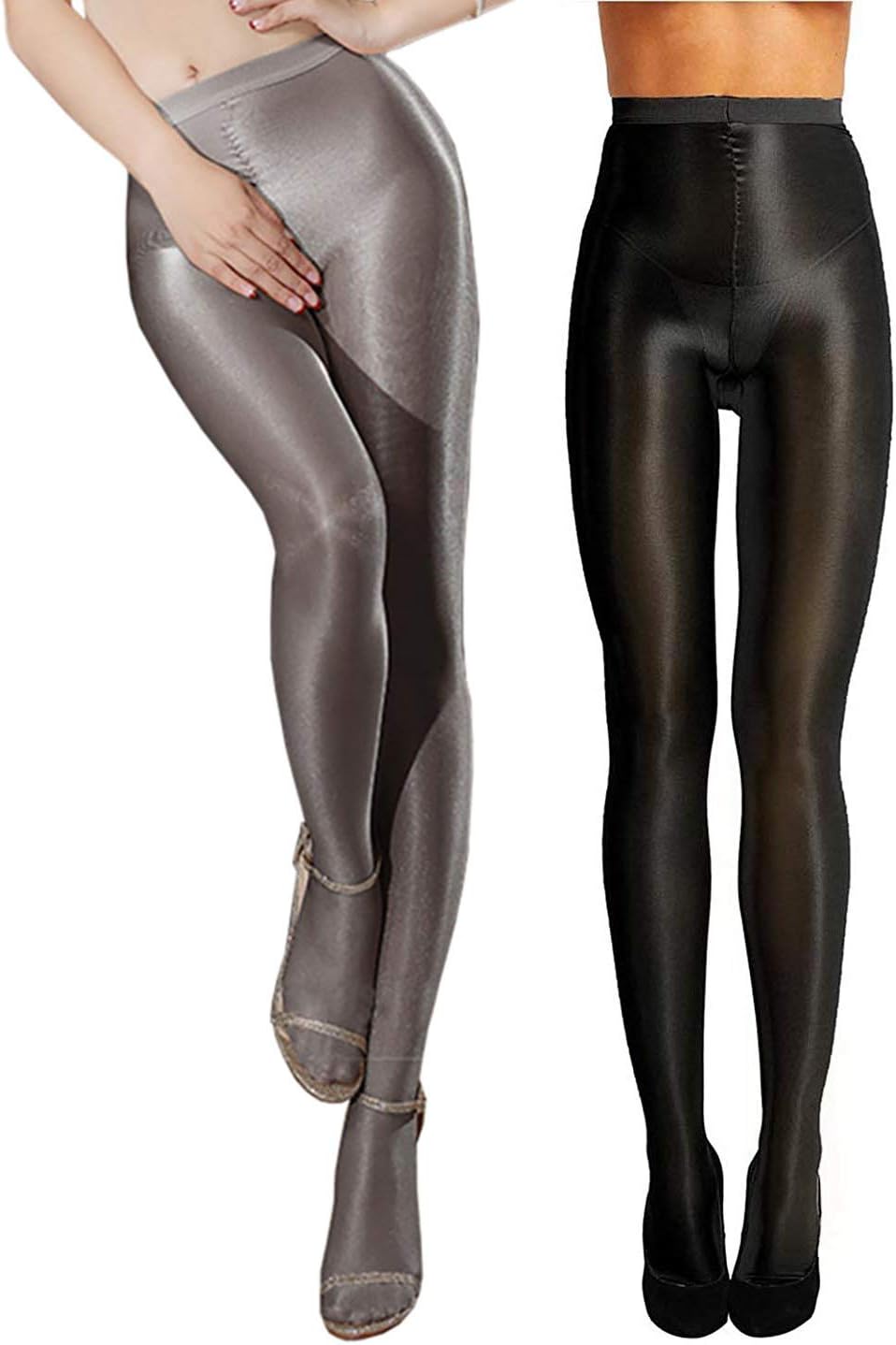 2 Pairs Shaping Ballet Oil Socks Shiny Silk Stockings Pantyhose Dance Tights