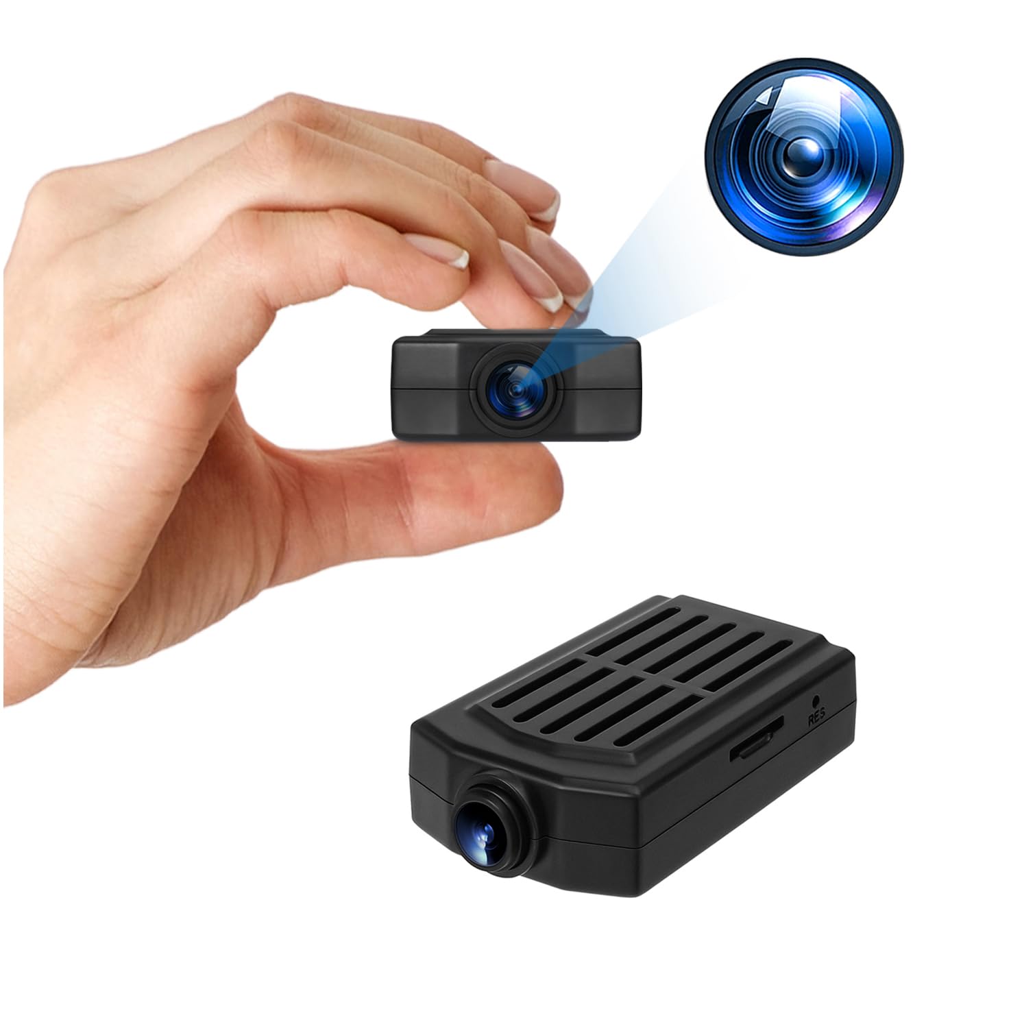 Mini Cámara Espía, Micro Camara Espia 1080P con Grabación de Vídeo y Audio, 3 Horas de Duración de la Batería, Detección De Movimiento, Free 32GB, Sin Wi-Fi