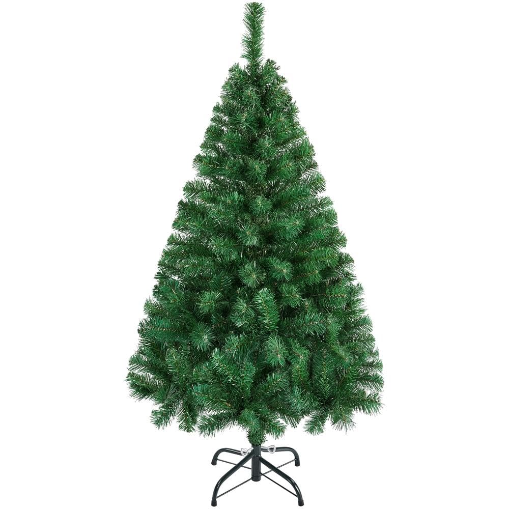 Yaheetech 4ft/124cm Artificial Christmas Tree Bushy, Foldable Stand, Green