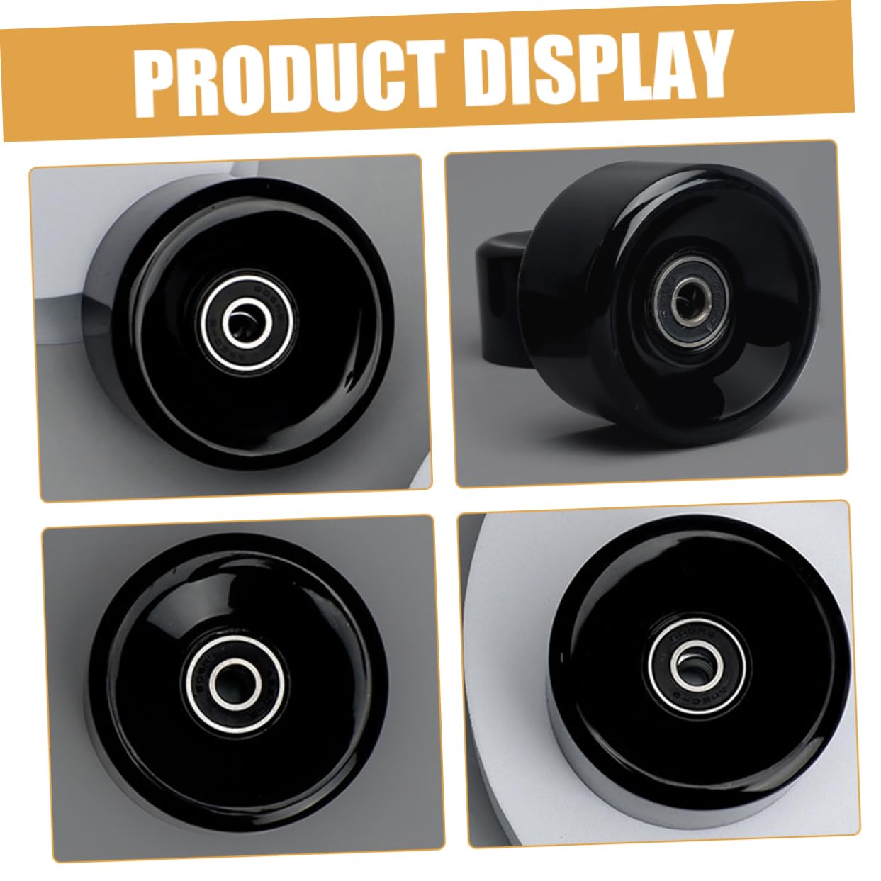 KESYOO Quad Skate Wheels Replacement Durable Material for Outdoor Roller Skating Comfortable High Speed Rotation Stylish Design for Enhanced Performance with Bearings Included