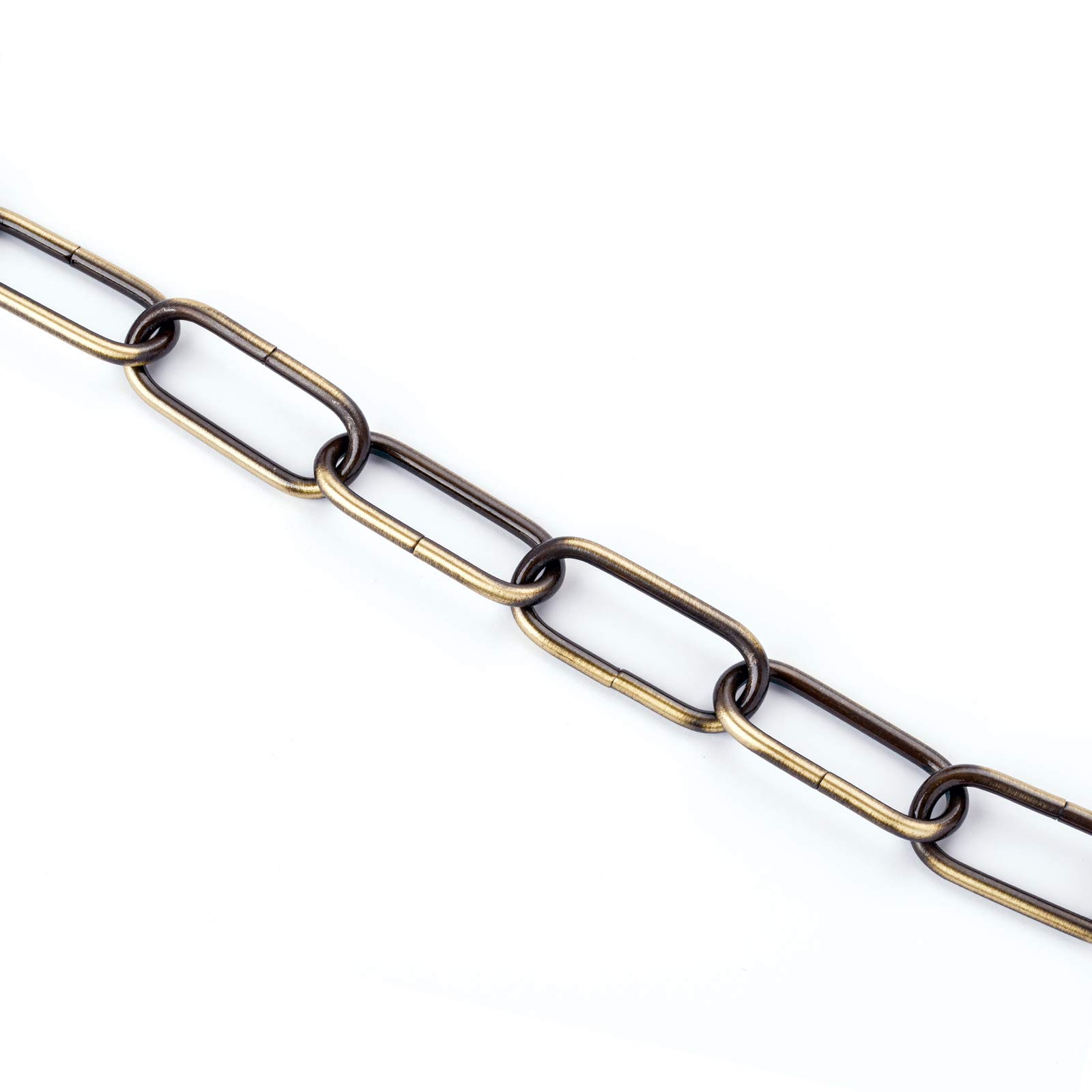Iron Chain Steel Smooth Oval Link Chain Light Chain 22 x 50 x 4 Antique Brass Patina Lamp Chain 4 mm