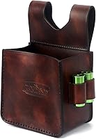 Vista 1 de TOURBON Bolsa de cuero para munición de tiro en la cintura, bolsa de concha de escopeta con 2 balas Loop