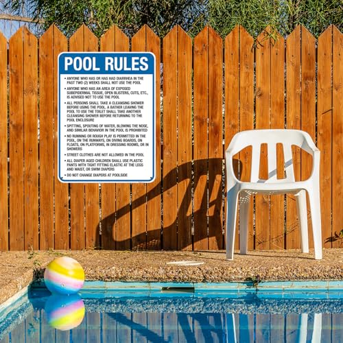 Señal Piscina 36x48 Pulg Letrero de Aluminio miniatura 2