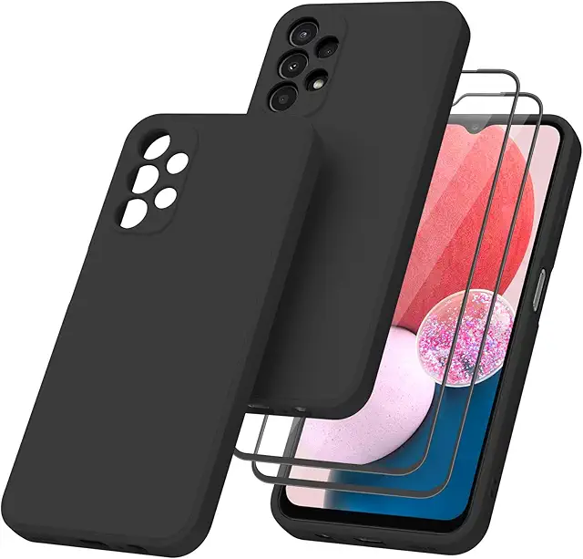 Coque Samsung A13 avec 2 Verres Trempés - Protection Antichoc Ultra Fine