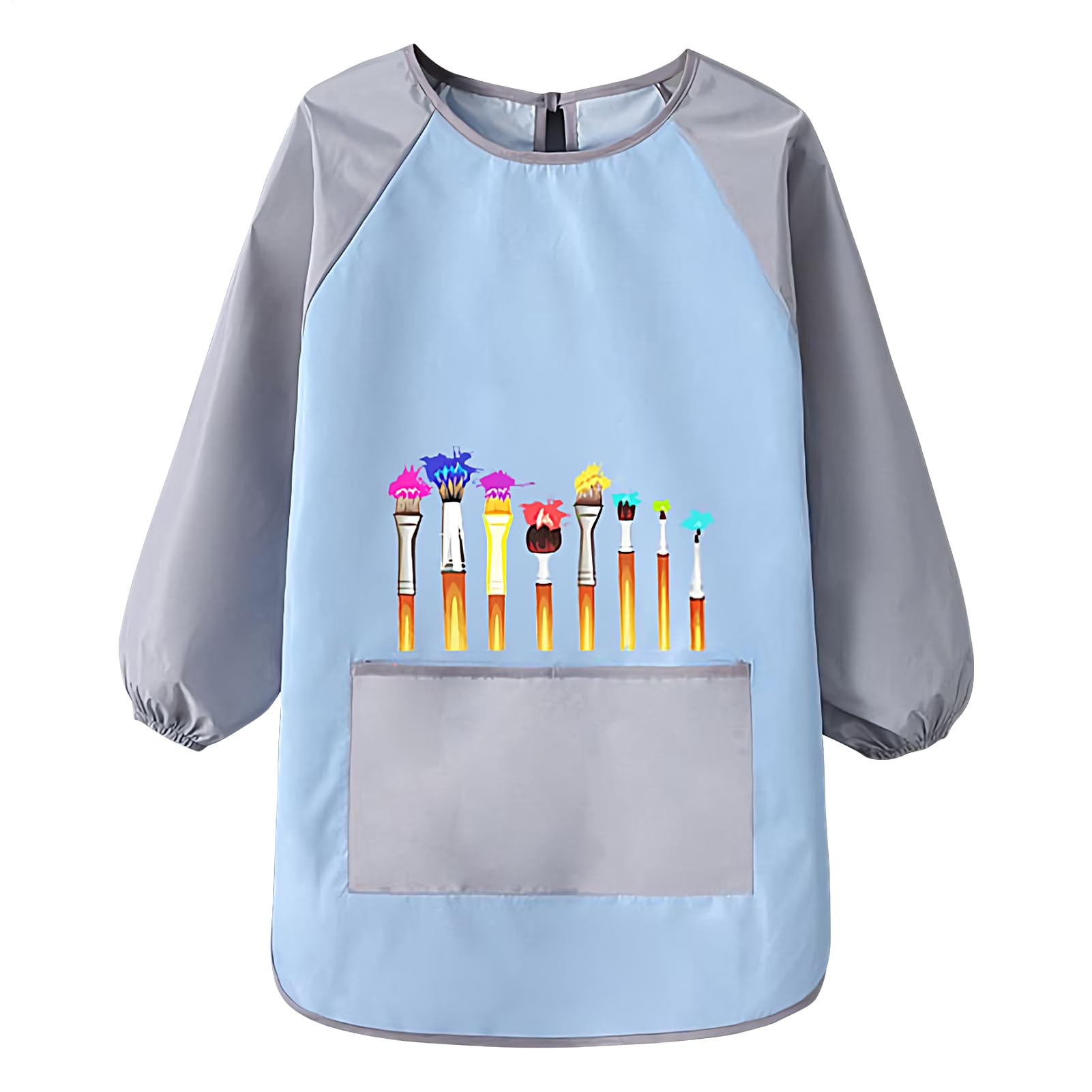 Jinsion Tablier de Peinture Enfant, Imperméable, Polyester, Bleu, Multicolore, 6-12 ans, Unisex, Loisirs/Crafts