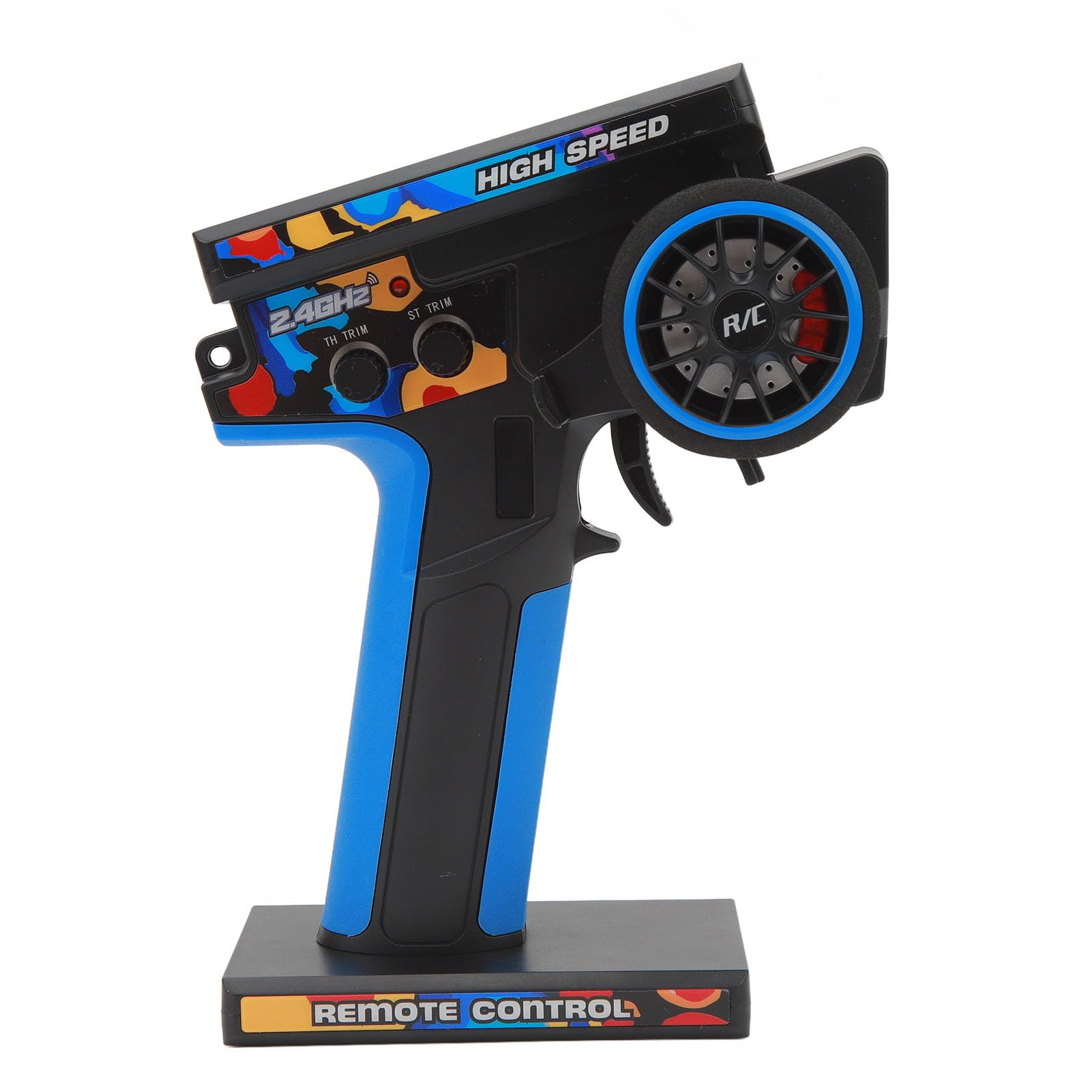 RC Car Transmitter, 2.4GHz Remote Control Radio Plastic Transmitter with Receiver and Lanyard for WLToys 124017 124016 144010 104072 124007