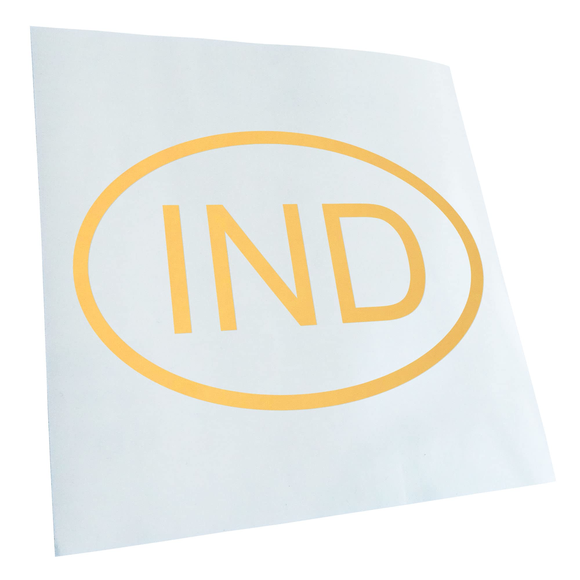 Kiwistar - Car Sticker - Cream - 15 x 10 cm India IND Sticker for Car, Laptop, Bicycle, Truck, Motorcycle, Multicoloured JDM Decal Racing