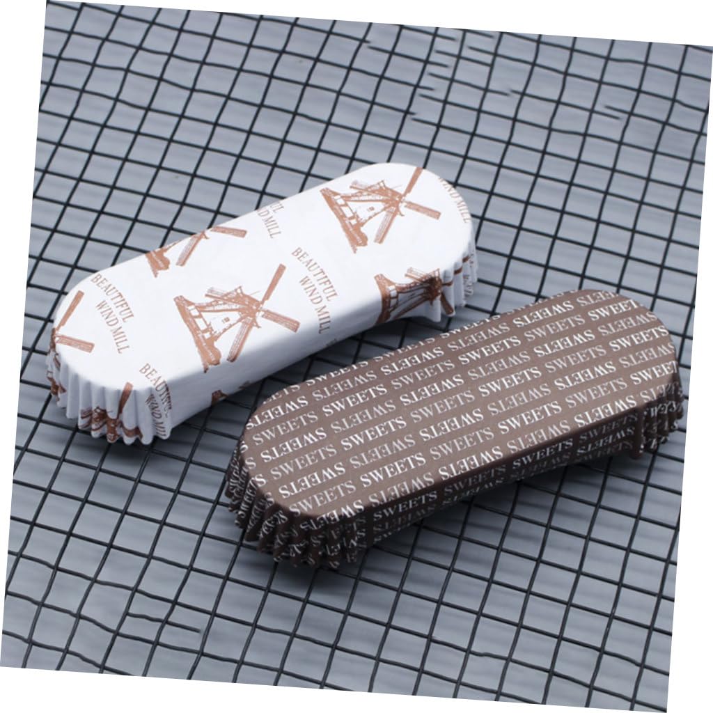 LIFKOME 600piezas Taza De Pastel Forma De Barco Bandejas Ovaladas De Papel Para Pasteles Moldes Para Muffins Pequeños Para Fiestas Infantiles