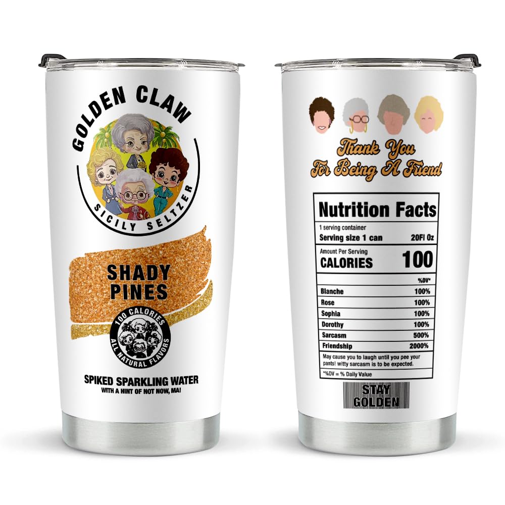 LONGXIN Golden Claw & Movie Tumbler - Stainless Steel Tumblers, 20oz - Birthday, Anniversary & Christmas Gifts for Women & Best Friends