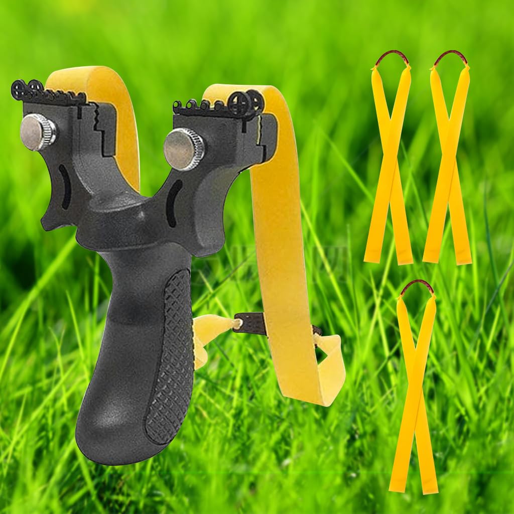 Proberos® Slingshot with Aimer Points Outdoor Sling Shot Slingshot Adult Slingshot Set with 3 Rubber Bands, Premium Alloy Slingshot For Adult (B0CYGR2L6X) Amazon Price History, Amazon Price Tracker