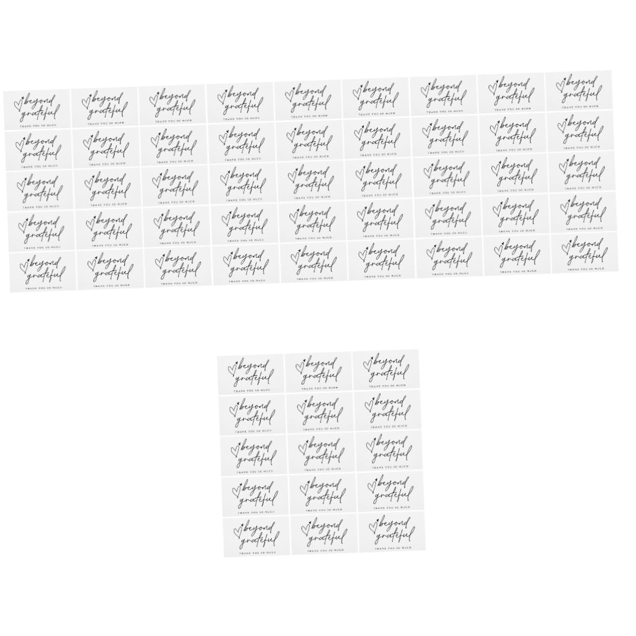 Cartes de remerciement en papier lot de 4 ensembles de 150
