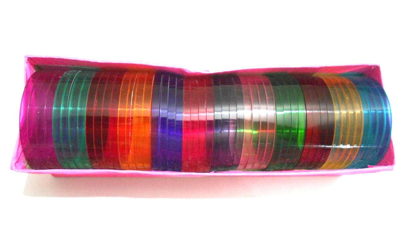 GOELX Plastic Multicolored Flat Bangles in Different Sizes - 48 Bangles Set !! - 2.4 (B0BY1YMVTJ) Amazon Price History, Amazon Price Tracker