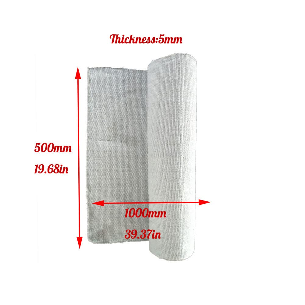 Uszczelka do pieca opalanego drewnem Taśma uszczelniająca z włókna ceramicznego Uszczelka palnika do drewna 2400F Ognioodporna w wielu rozmiarach(1000 * 500 * 5mm)