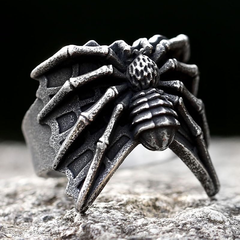 Image of Genuine Stainless Steel Ring for Men Fashion Punk Rock 3D Animal Rings