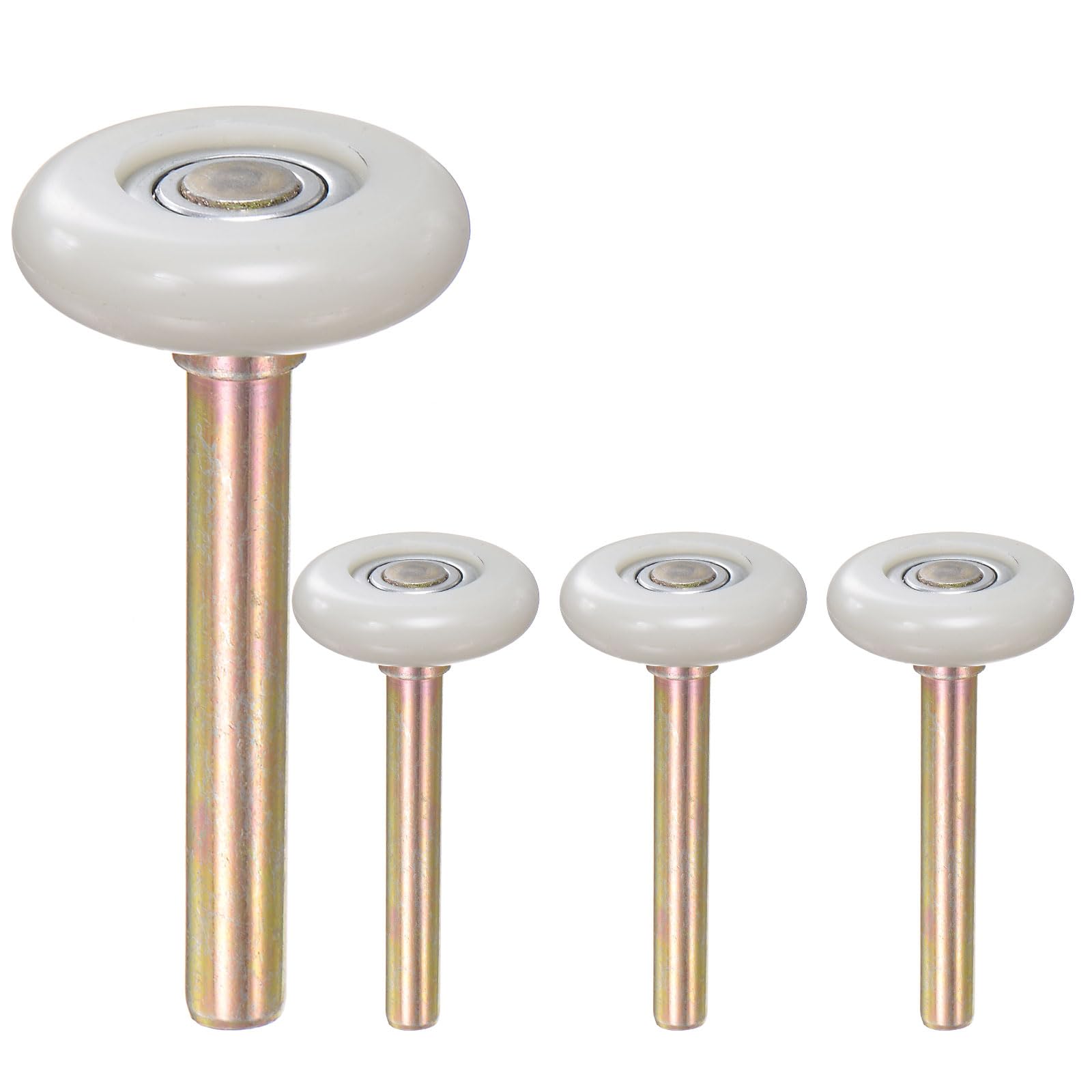 Kit rouleau de porte de garage nylon blanc rail 5.1cm galet 11 roulements tige 8.3cm