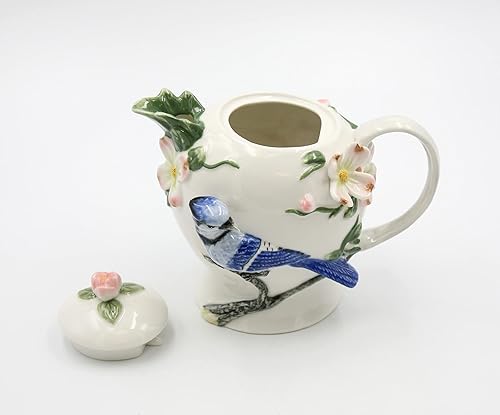 Miniatura 6 de 56648 Tetera de porcelana fina azul Jay de 6 pulgadas de alto