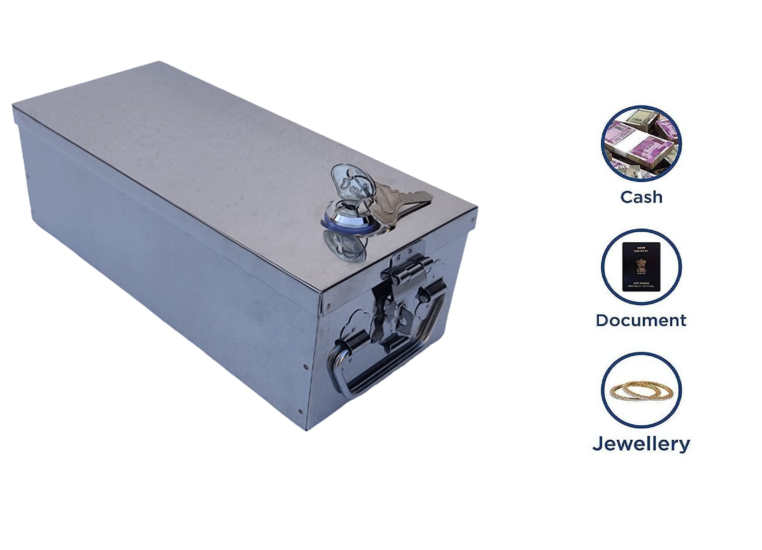 Crevitastainless Steel Locker Boxes Jewellery Boxes Check Book