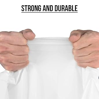 Ultrasac 13 Gallon 0.9 MIL Fresh Scent White Drawstring Tall Kitchen Trash Bags - 24 x 25 - Pack of 100 - For Home, Kitchen, Food Services, Commercial