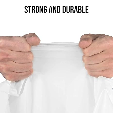 Ultrasac 13 Gallon 0.9 MIL Fresh Scent White Drawstring Tall Kitchen Trash Bags - 24 x 25 - Pack of 100 - For Home, Kitchen, Food Services, Commercial