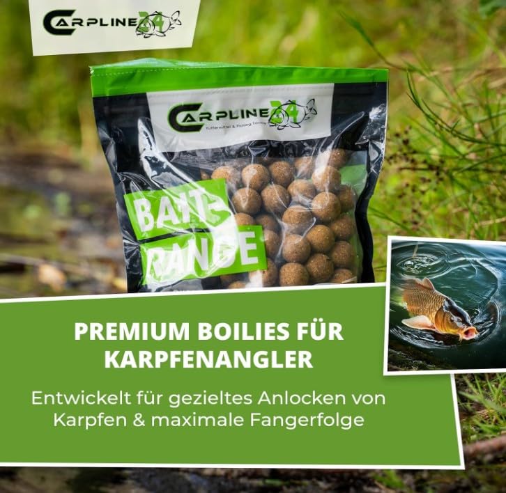 Premium Boilies Tinuts Tigernuss - 5 kg - 24 mm - Karpfenköder zum Angeln, Futterboilies zum Anfüttern von Karpfen, Carp Baits, Angelfutter mit Lockstoff