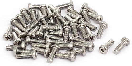 IIVVERR Tornillos para máquina de cabeza redonda Phillips de acero inoxidable 304 M5 x 0.591 in 50 piezas (M5 x 0.591 in 304 tornillos de máquina de