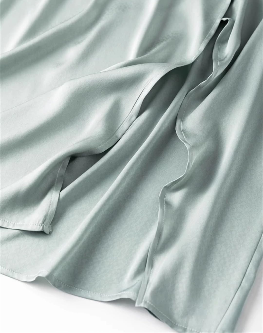 Jupes en satin taille haute évasée décontractée trapèze pour le travail et le bureau