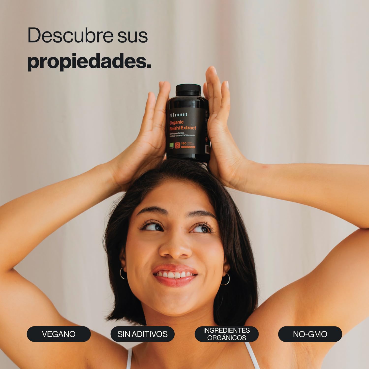Extracto de Reishi Ecológico 12000 mg (20:1) - 50% Polisacáridos, 20% Beta-Glucanos, 2% Triterpenos (Ganoderma Lucidum) - 180 Cápsulas Veganas (6 Meses) - Sin Aditivos, Sin OGM - Zenement