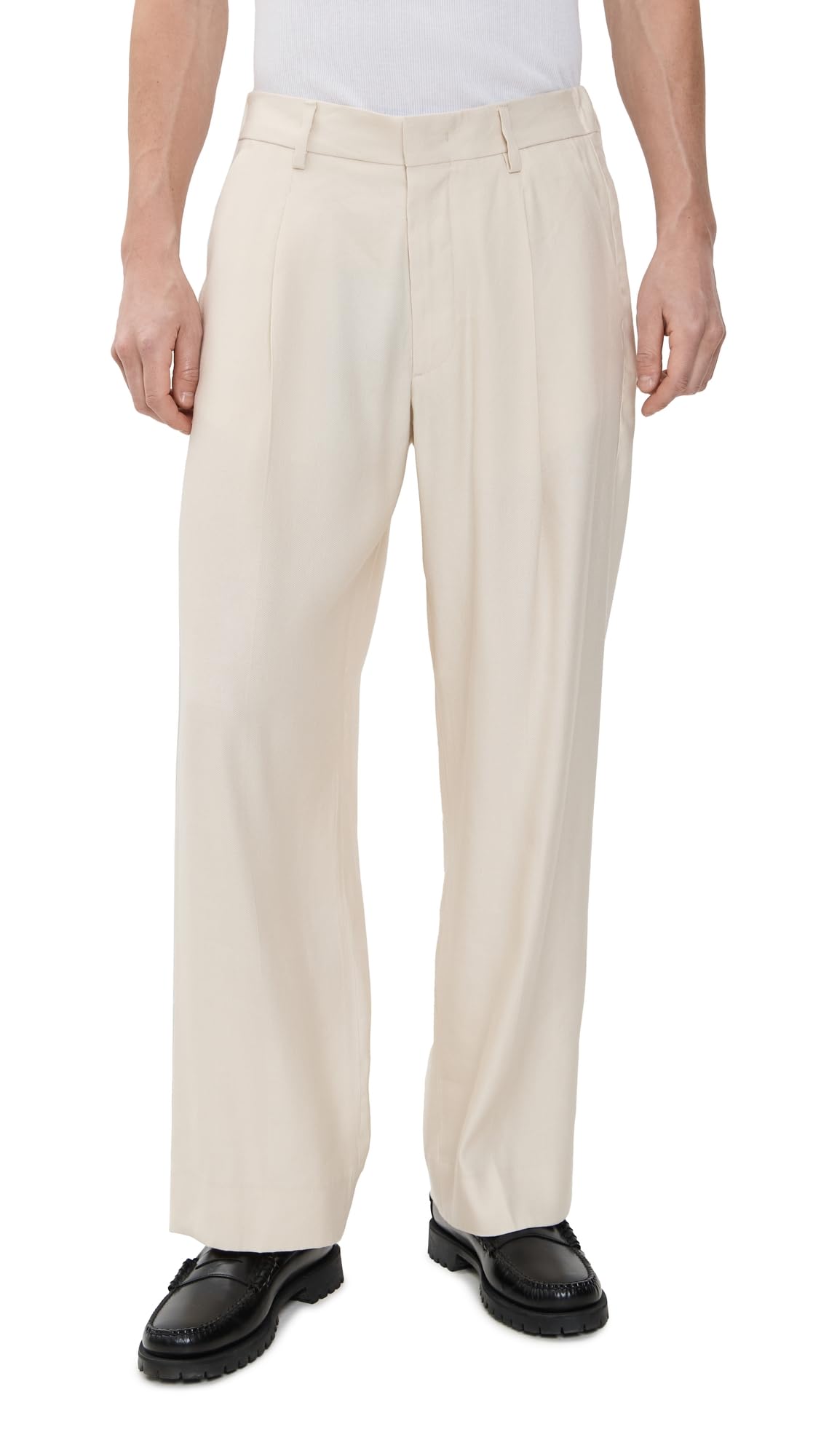 NN07 Mens Kay Pleated Linen Trousers