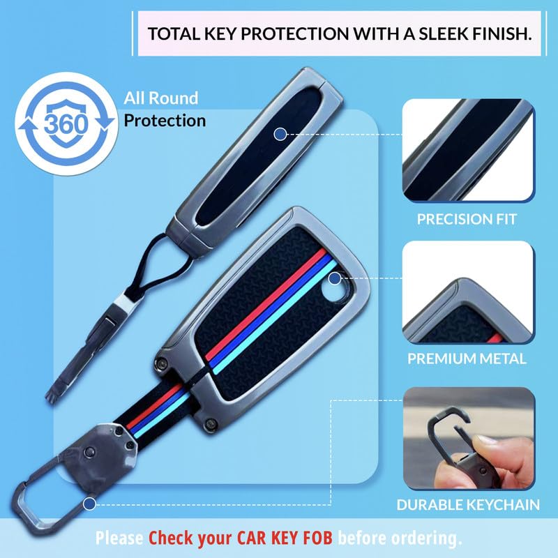 Image of NEODRIFT 'KeyShield' Car Key Cover for Volkswagen Jetta (Shape 1, 03 Buttons) (Durable, Stylish, and 360 Protection)