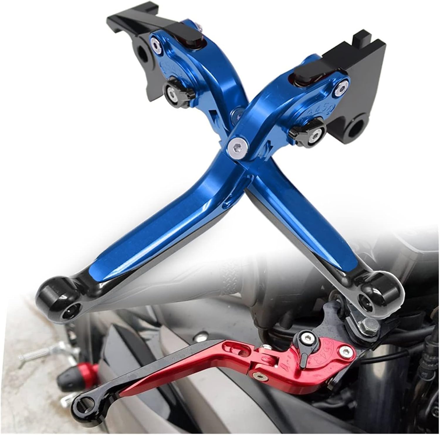 スズキカタナ2020用モーターサイクルCNC調整可能拡張可能折りたたみ式ブレーキクラッチレバー ブレーキ クラッチレバーセット (色